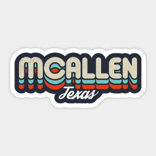 Retro McAllen Texas Sticker